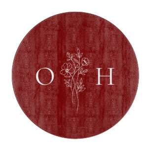 Elegant Boho Blommigt Monogram