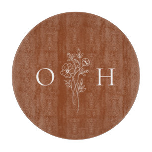 Elegant Boho Blommigt Monogram