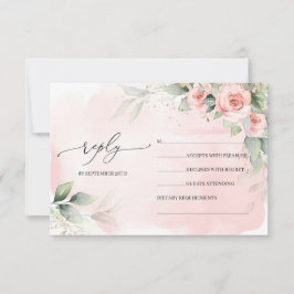 Elegant Boho Blommigt och eukalyptus greenery OSA Kort