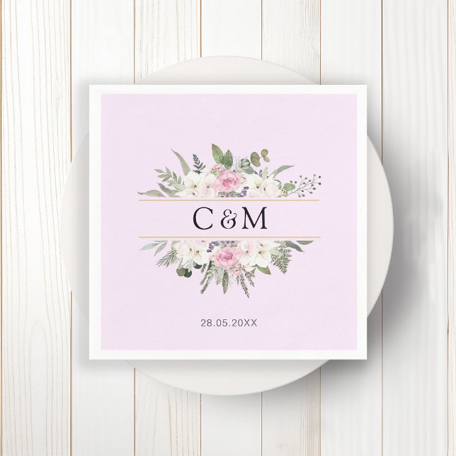 Elegant Boho Blommigt Pappersservett (Skapare uppladdad)