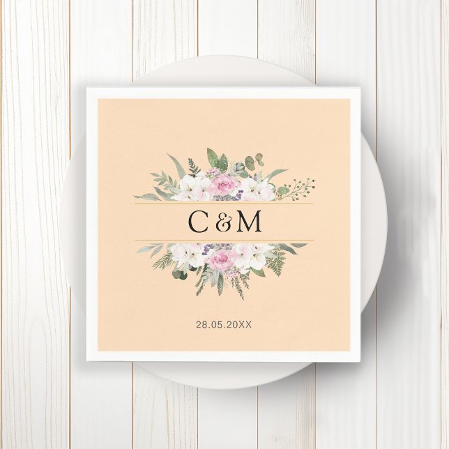 Elegant Boho Blommigt Pappersservett (Skapare uppladdad)