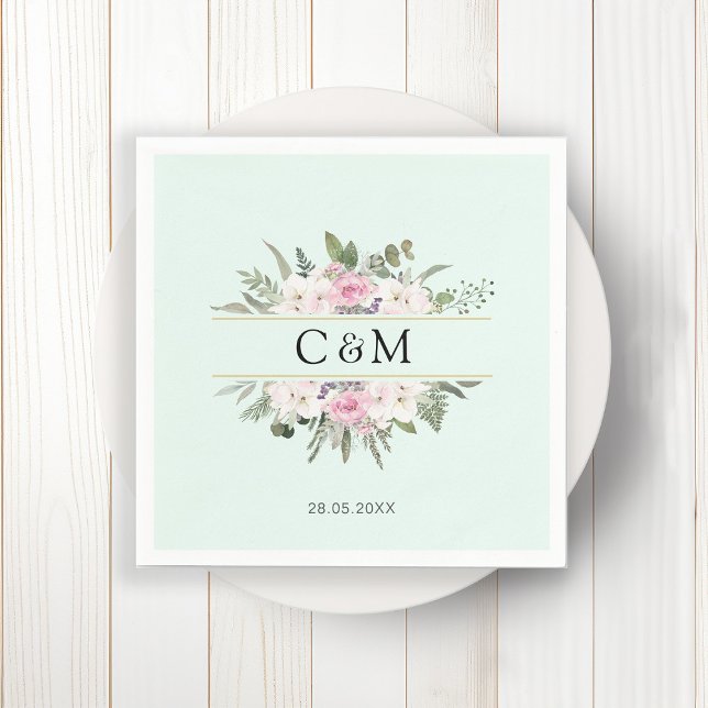 Elegant Boho Blommigt Pappersservett (Skapare uppladdad)