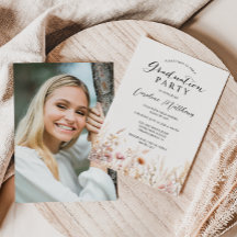 Elegant Boho Blommigt Photo Studenten