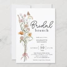 Elegant Boho Blommigt Wildblomme Möhippa Brunch