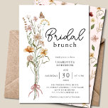 Elegant Boho Blommigt Wildblomme Möhippa Brunch Inbjudningar<br><div class="desc">Tittar du ett vackert möhippa tema för en blivande brud? Kolla in den här Eleganten Boho Blommigt Wildblomme Möhippa Brunch-inbjudan. Den har en vacker bukett med vattenfärgade vilda blommor på vit bakgrund. På baksidan hittar du ett sött blommönster med rosa bakgrund. Men du kan ändra bakgrunden färg i designen verktyg....</div>