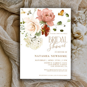 Elegant Boho Blomsterträdgård Möhippa Inbjudningar