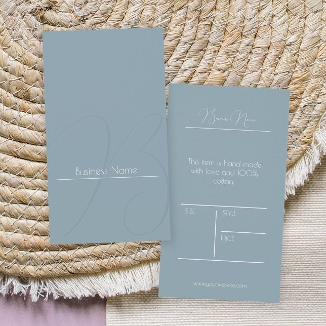 Elegant boho blue business product pris märkre visitkort (Skapare uppladdad)