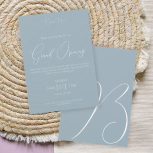 Elegant boho blue versatile feminine event inbjudningar