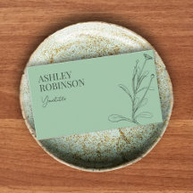 Elegant boho botanisk pastellgrön QR-kod