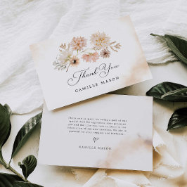 Elegant Boho Botaniskt tackkort Tack Kort