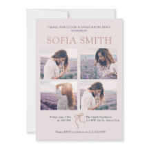 Elegant Boho Bow-inbjudan för Studentfest