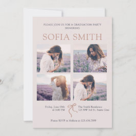 Elegant Boho Bow-inbjudan för Studentfest Inbjudningar