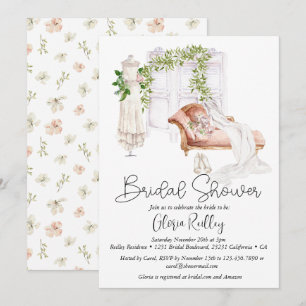 Elegant Boho Brides Möhippa för rum Inbjudningar