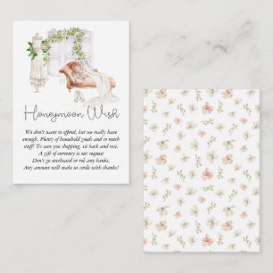 Elegant Boho Brides Room Honeymoon Wish Tilläggskort