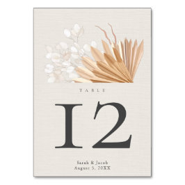 Elegant Boho Bröllop Bordsnummer