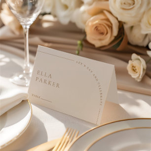 Elegant Boho Bröllop Digital Guest Place Card Inbjudningar