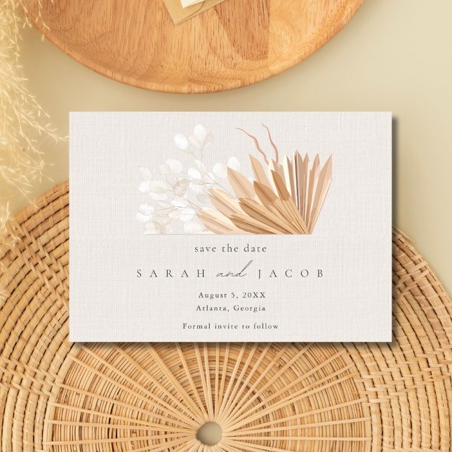 Elegant Boho Bröllop Spara Datumet (Elegant Boho Wedding Save the Date)