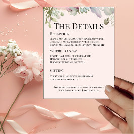 Elegant BOHO Bröllopsinbjudan Detaljerkort Inbjudningar