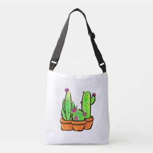 Elegant boho Cactus cacti succulations Axelväska