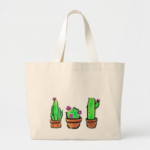 Elegant boho Cactus cacti succulations Jumbo Tygkasse