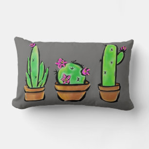 Elegant boho Cactus cacti succulations Lumbarkudde