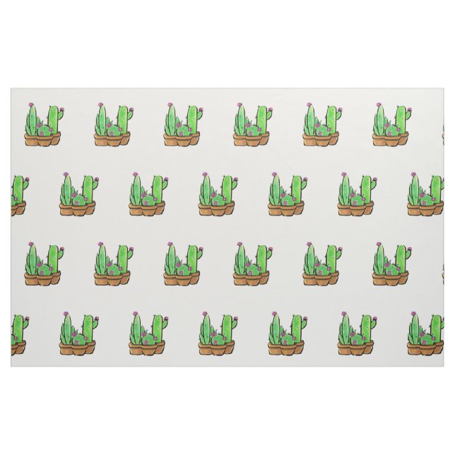 Elegant boho Cactus cacti succulations Tyg (Fat Quarter)