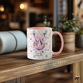 Elegant Boho Chic Blommig Monogrammuppa - W Mugg