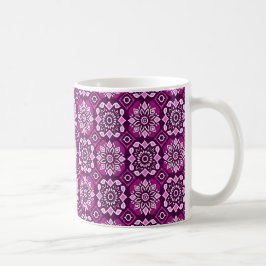 Elegant Boho Chic Blommönster Kaffemugg