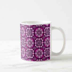 Elegant Boho Chic Blommönster Kaffemugg