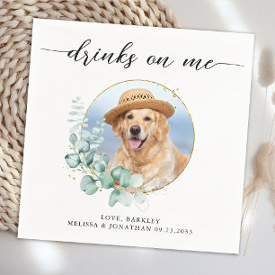 Elegant Boho Chic drar på Me Hund Photo Bröllop Pappersservett