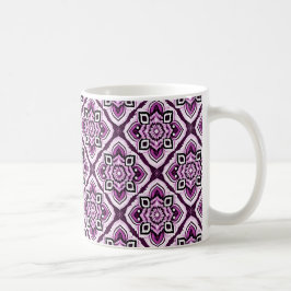 Elegant Boho Chic Mandala Blommönster Kaffemugg