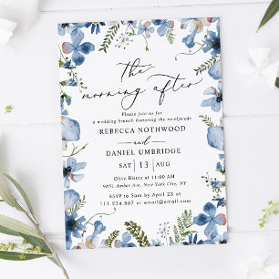 Elegant Boho Chic Morgon efter Bröllop Brunch Inbjudningar