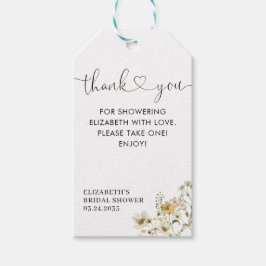 Elegant Boho Chic Vildblomma Blommig Tack Presentetikett