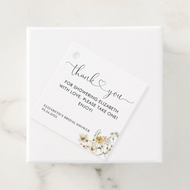 Elegant Boho Chic Vildblomma Blommig Tacksamhet Gåvor Etiketter (På plats)