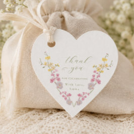 Elegant boho chic Vildblommor Bröllopsdusch Hjärta Gåvor Etiketter