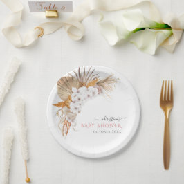 Elegant Boho Chic Vita Bröllopsdusch