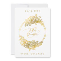 Elegant Boho Chic White Guld Flowers Chic Bröllop