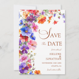 Elegant Boho Chic Wildflower Garden Wedding Spara Datumet