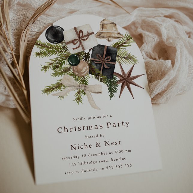 Elegant Boho Christmas Corporate Party Inbjudningar (Skapare uppladdad)
