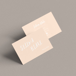 Elegant Boho Creamy - Trendig Chic Aesthetic Visitkort