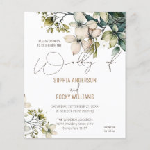Elegant Boho Cute Wildblomma Blommigt bröllop kort