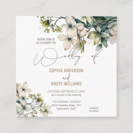 Elegant Boho Cute Wildblomma Blommigt bröllop kort
