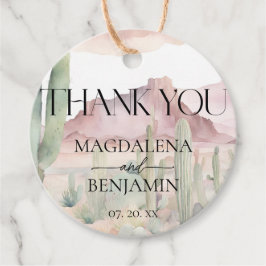 Elegant Boho Desert liggande Cactus Bröllop Gåvor Etiketter