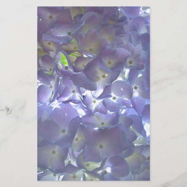 Elegant boho dusty Light lila blommigt blommor Brevpapper (Framsida)