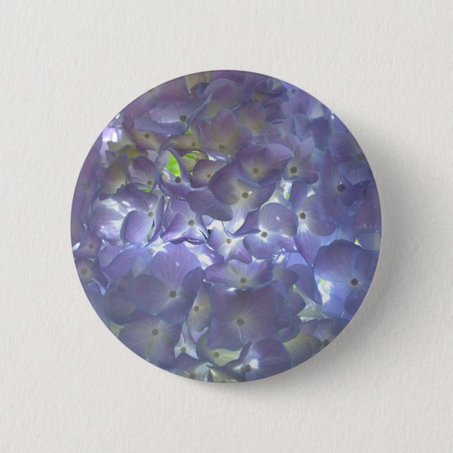 Elegant boho dusty Light lila blommigt blommor Knapp (Framsida)