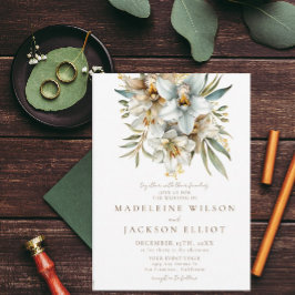 Elegant Boho Fall Floral Wedding Inbjudningar