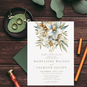 Elegant Boho Fall Floral Wedding Inbjudningar