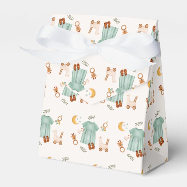 Elegant Boho Flicka Clothes Baby Shower Presentaskar (Framsidan Sidan)