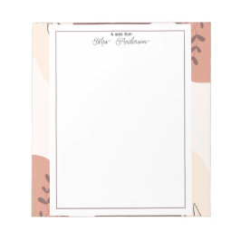 Elegant Boho Frame Teacher  Anteckningsblock