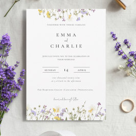 Elegant Boho Garden Wildblombröllopsinbjudan Inbjudningar